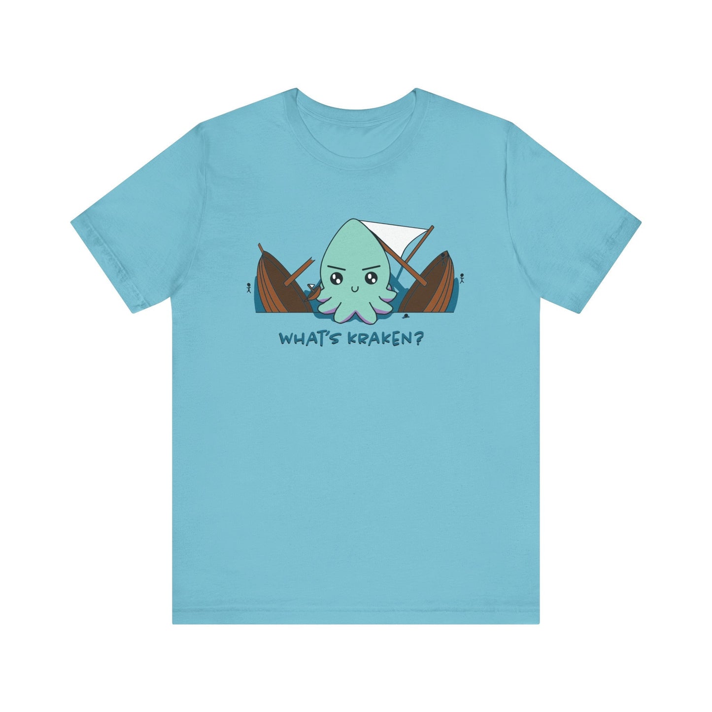 What's Kraken? Turquoise Unisex Jersey Short Sleeve Tee