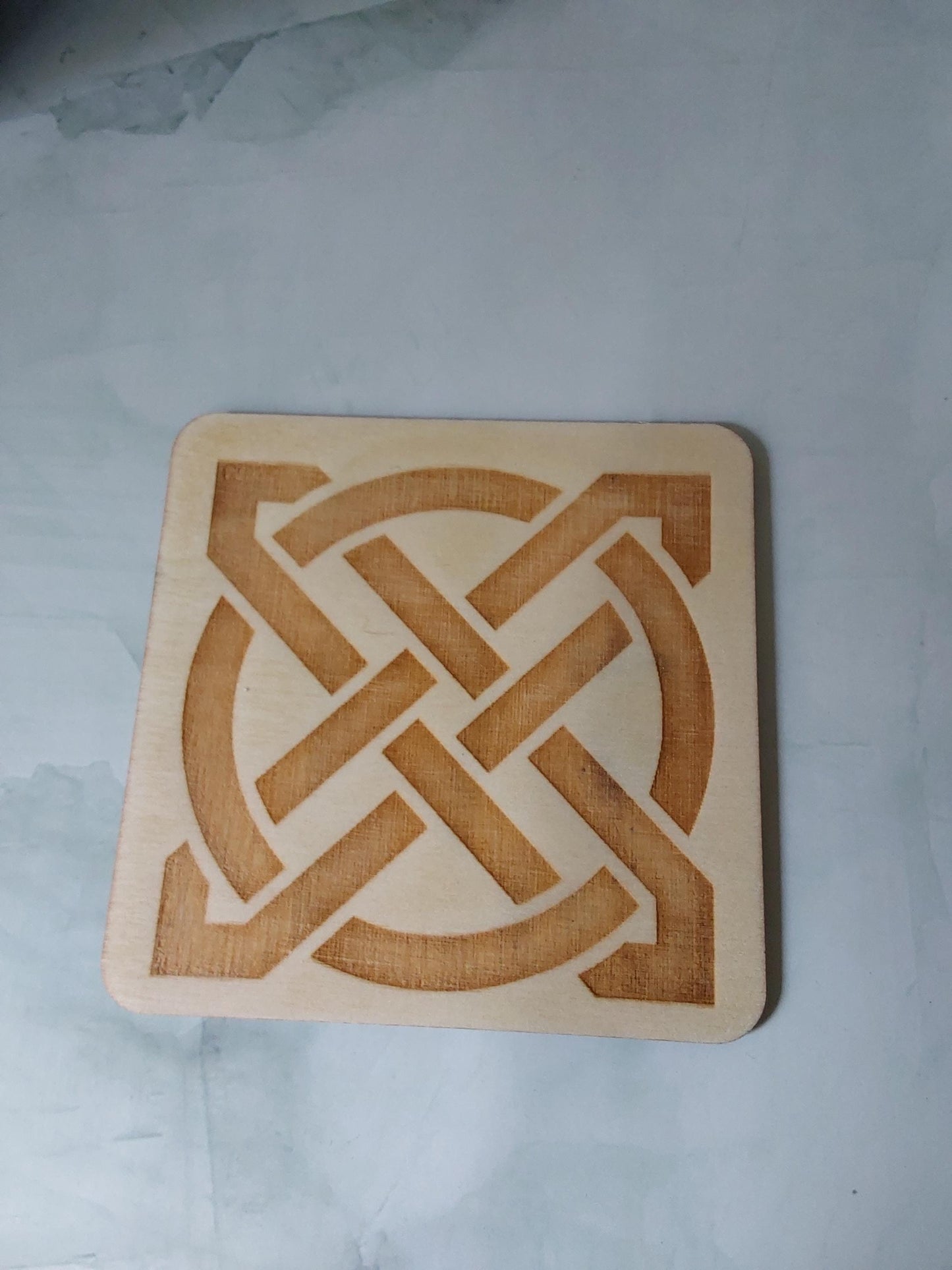 Set of wood Celtic Knot Coasters (5)