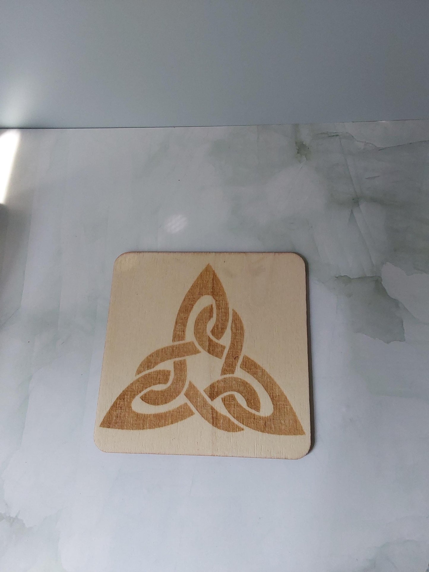 Set of wood Celtic Knot Coasters (5)