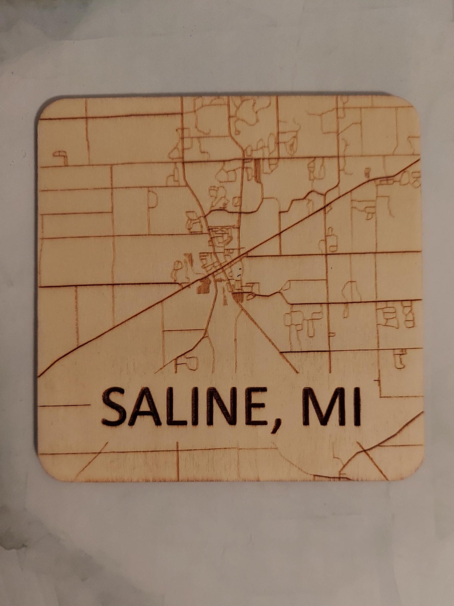 Customized Wooden Map Coasters