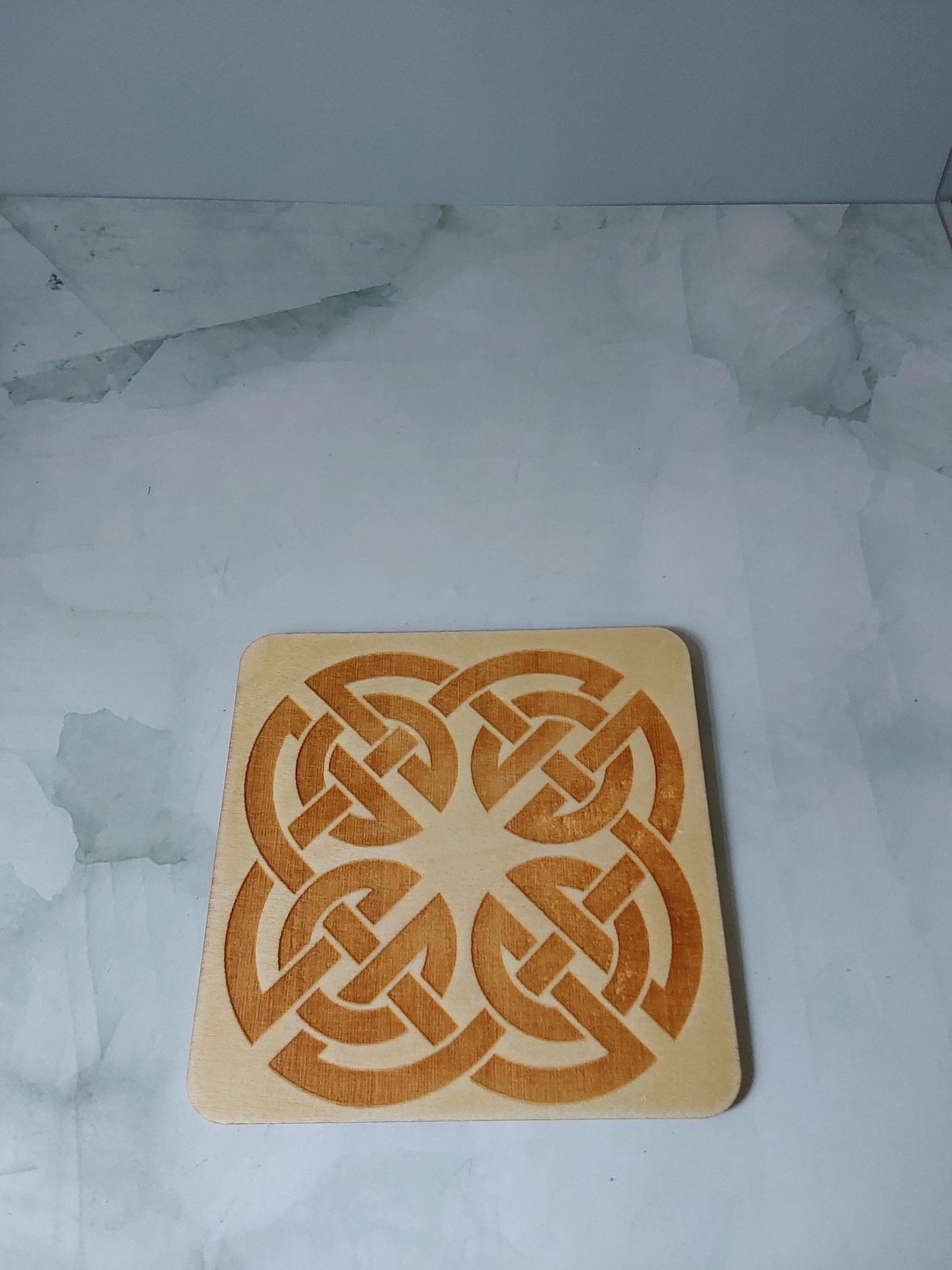 Set of wood Celtic Knot Coasters (5)